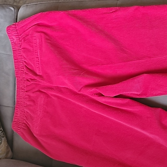 United Colors Of Benetton Vibrant Pink Corduroy Pants Size Large - Picture 4 of 9